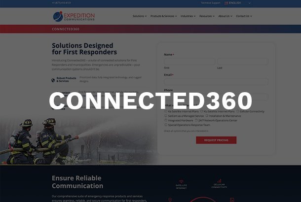 Connected360 landing page