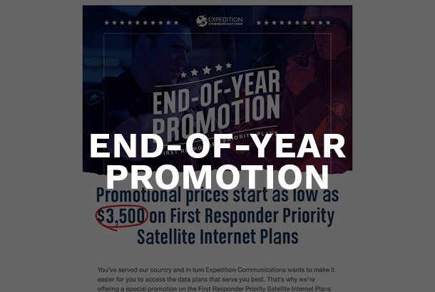End of year promotion email