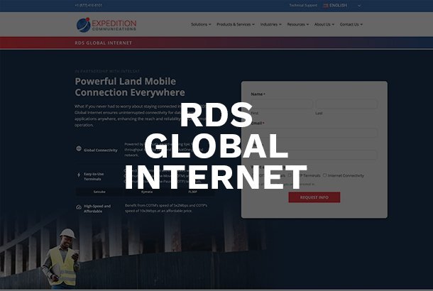 RDS Global Internet landing page