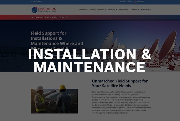 Installation and Maintenance landing page