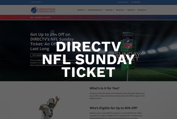 NFL Sunday Ticket campaign landing page