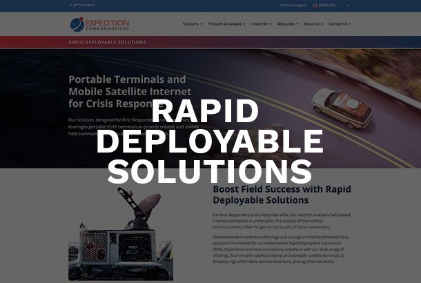 Rapid Deployable Solutions landing page