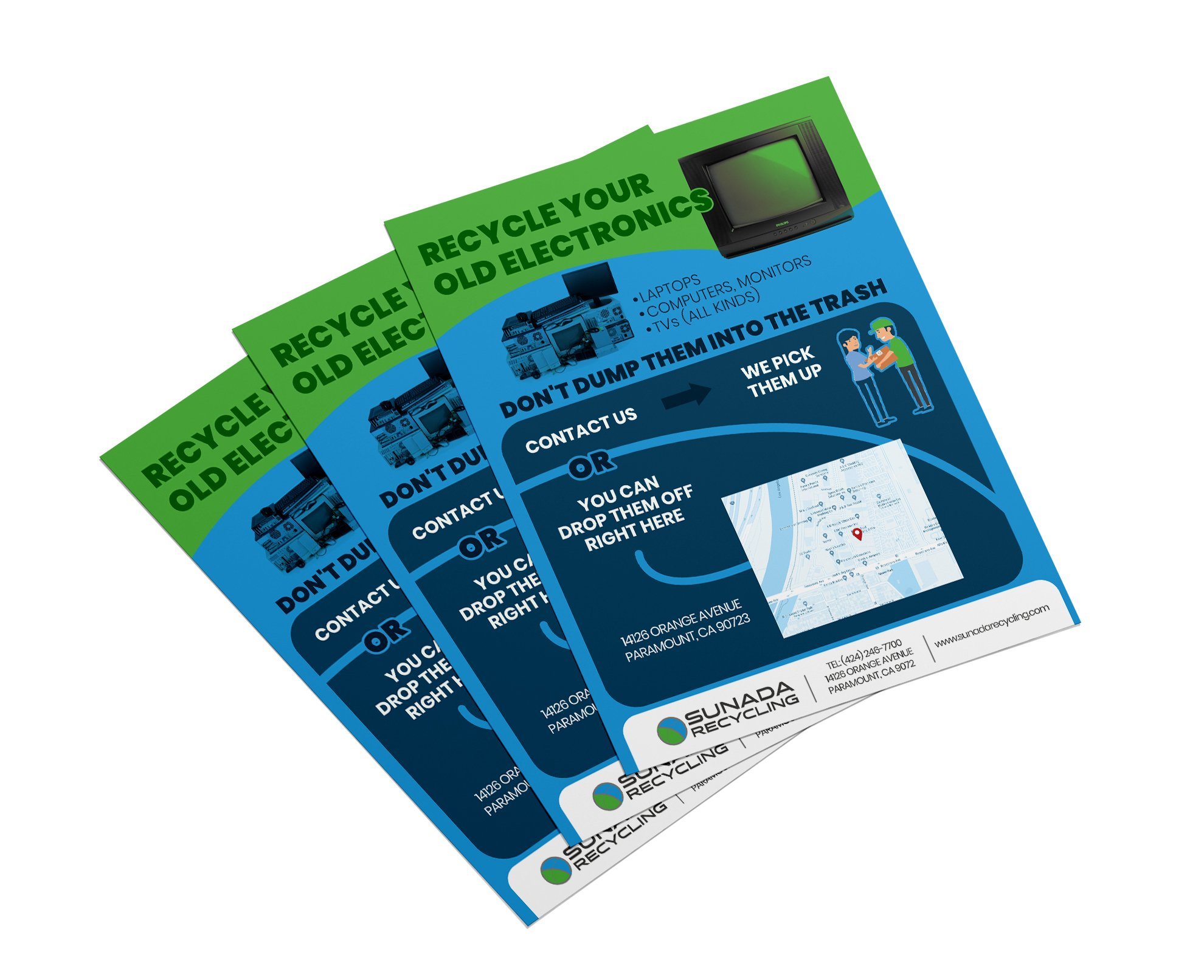 Sunada Recycling e-waste services flyer